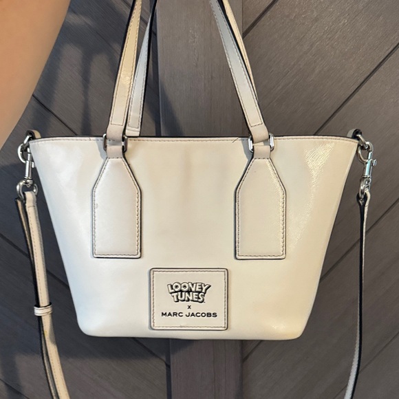 Marc Jacobs Cream Satchel with Cartoon Design